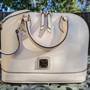 Dooney bourke saffiano leather purse zip zip satchel pale light blush pink